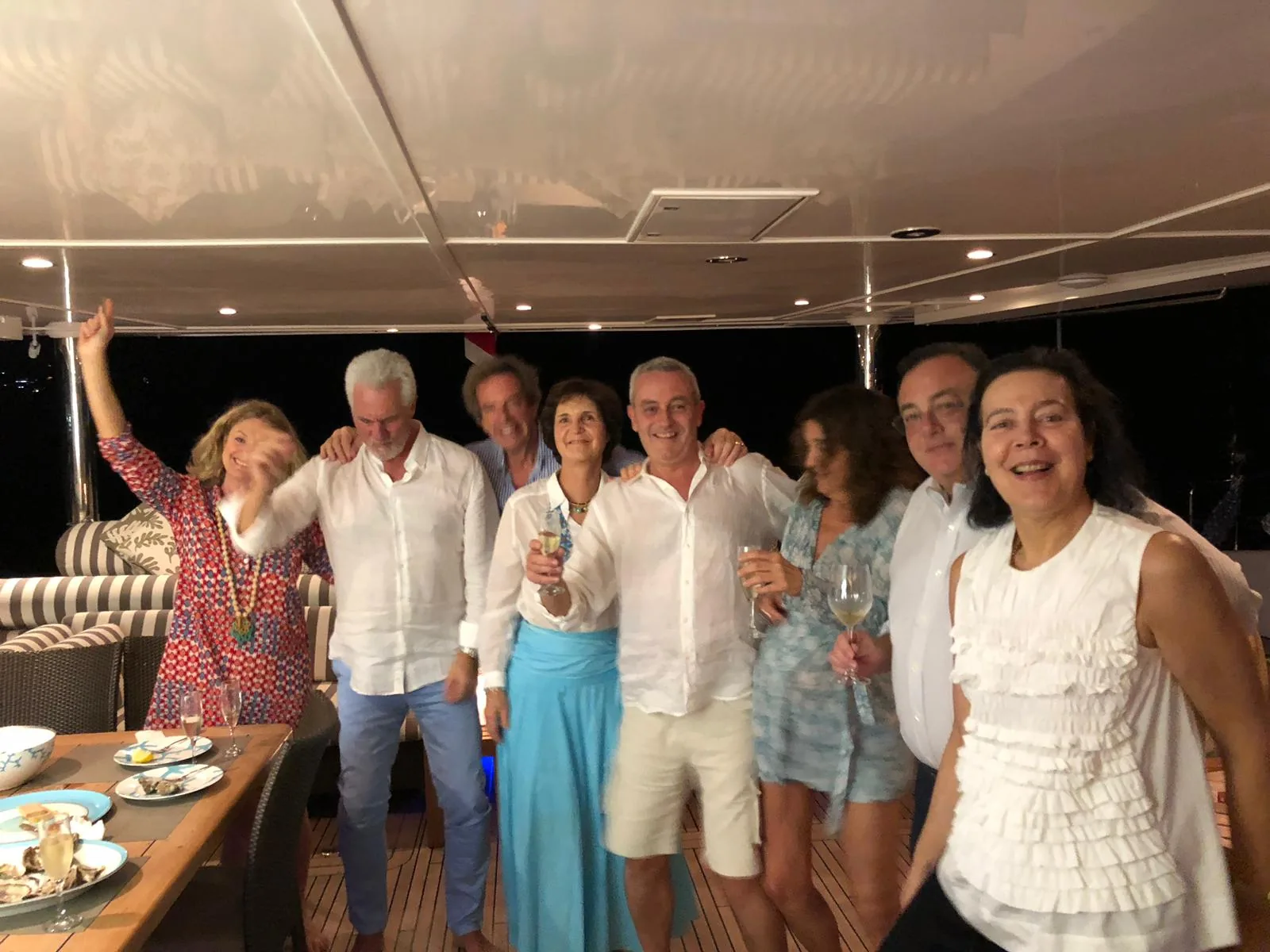 RYC gathering aboard Ipharra in the Antilles, New Year 2019