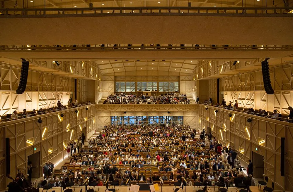 Rosey Concert Hall filled with an audience during a performance