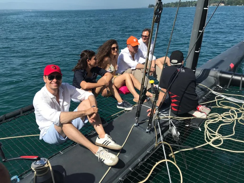 Rosey alumni sharing a sailing experience on Lake Geneva